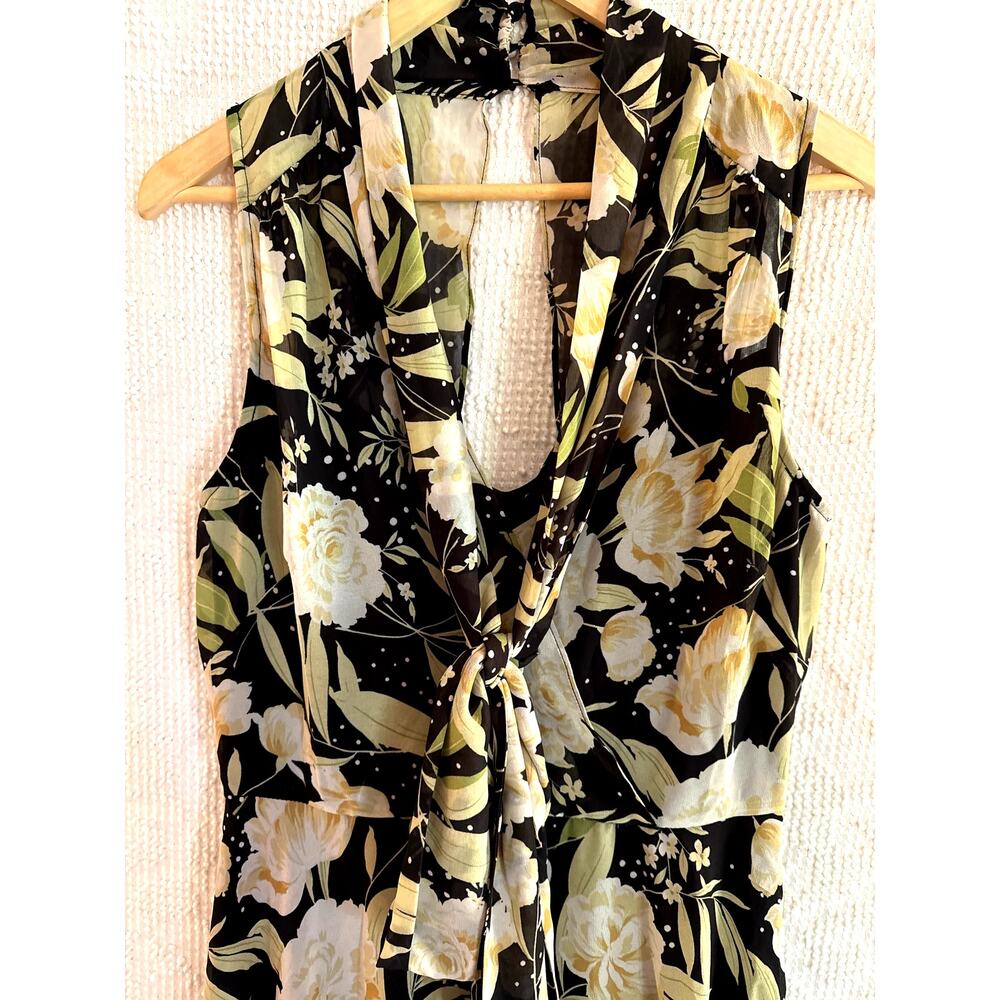 NWT WHITE HOUSE BLACK MARKET Floral Midi Dress Size 8 Wedding Guest